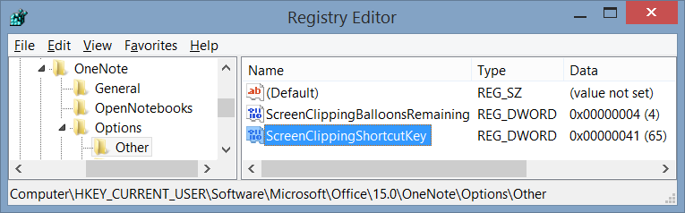onenote screen clipping shortcut for mac